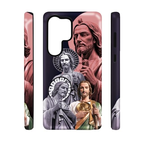 qizjio San Judas Phone Case Shockproof Protective Mexico Guadalupe Phone Case for Samsung Galaxy S25 Ultra
