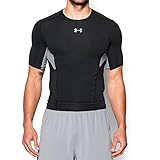Under Armour Men's CoolSwitch Short Sleeve Compression Shirt, Black /Reflective, Large