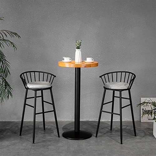 Tabourets de bar en fer forgé de style industriel avec dossier ergonomique - 6