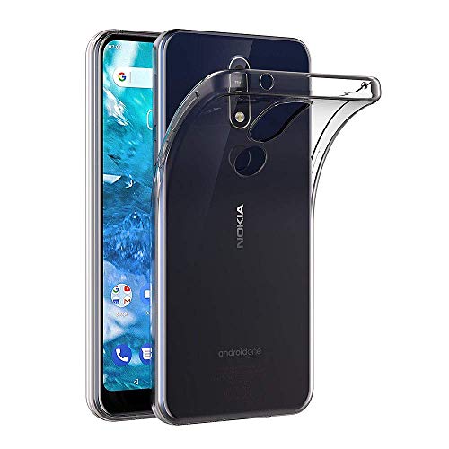 MaiJin Funda para Nokia 7.1 (5,84 Pulgadas) Resistente a arañazos TPU Cubierta de Delgada Capa de Silicona en la Parte Posterior