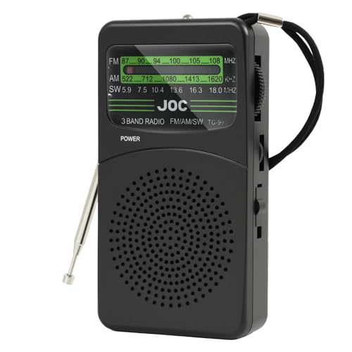 AM FM SW Radio Batteriebetrieben Mini Transistorradio mit starkem Empfang Mittelwellenradio mit Clip & Trageband lauter Lautsprecher Kopfhöreranschluss für Reisen Camping Senioren