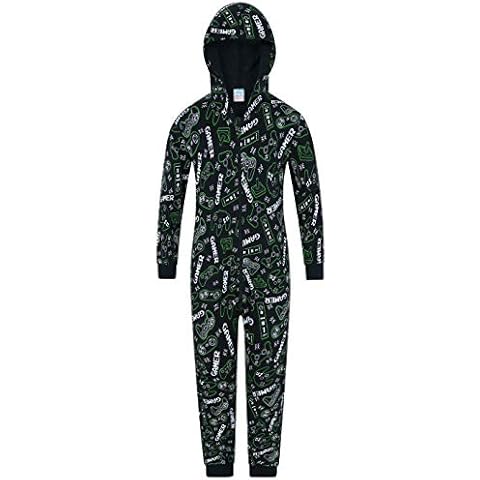 ThePyjamaFactory Boys Gaming Sleepsuit for Ages 7-8 Cover
