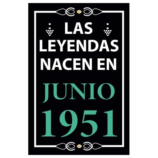 Las leyendas nacen en Junio 1951: Regalo de cumpleaños perfecto para hombre y mujer de 70 años I Cita positiva , humor I Cuaderno , diario , libro de ... I Idea original para el 70 cumpleaños