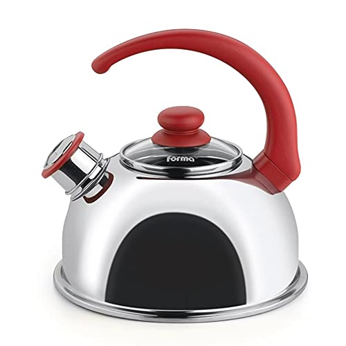 Chaleira em Aço com Silvo Vivace Vermelha 1,8L - Forma