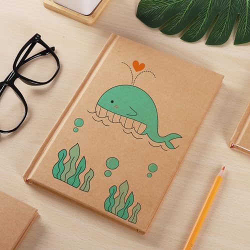 zmybcpack 6 Pack A5 Kraft Hardcover Sketchbook Blank Notebook Journal, 5.51" x 8.26", 120Pages/60 Sheets, 100gsm, Unlined Notebooks Blank Sketch Books for Travelers, Students, Office by zmybcpack - Image 4