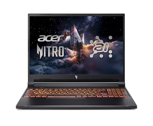 Acer Nitro V 16 AI (ANV16-42-R96W) Gaming Laptop, 16" WUXGA IPS 180Hz Display, AMD Ryzen 7 260, 16 GB RAM, 1 TB SSD, NVIDIA GeForce RTX 5070, Windows 11, QWERTZ Tastatur, Black