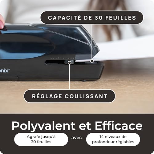 Agrafeuse automatique électrique EcoElectronix capacité 30 feuilles sur secteur - 2