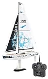 PLAYSTEAM Voyager 400 RC Controlled Wind Powered Sailboat in Blue - 21' Tall