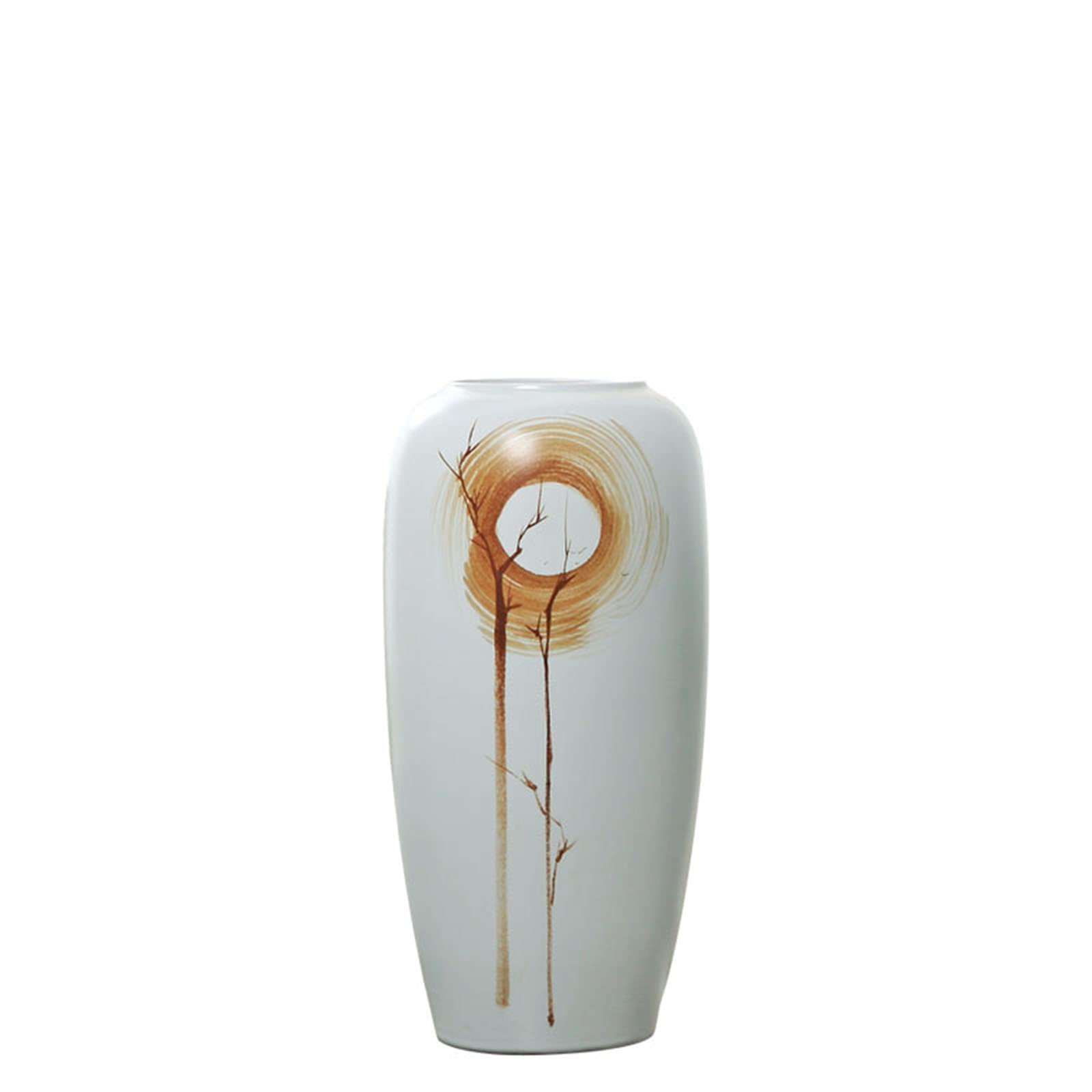 asdchZen Indoor Gardening Decorative Vases In The Model Room, Large Floor-Standing Decorative Vase Sample Room Ceramic Vase,26 * 50CM