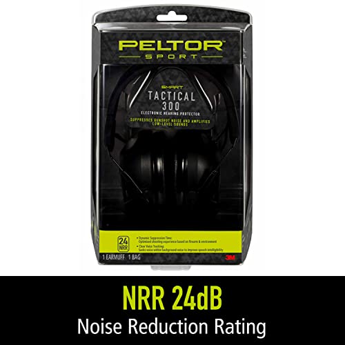Peltor Sport Tactical 300 Smart protetor auditivo eletrônico, protetor de orelha, NRR 24 dB, ideal p