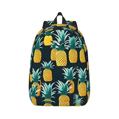 Sac à dos de randonnée léger imprimé ananas avec bretelles ajustables