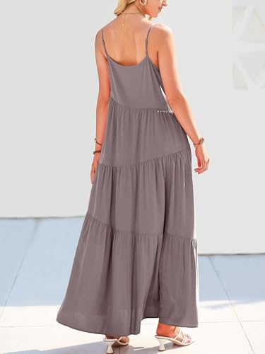 Image of ANRABESS Women Summer Casual Loose Sleeveless Sundress Spaghetti Strap Flowy Boho Linen Beach Vacation Maxi Long Dress