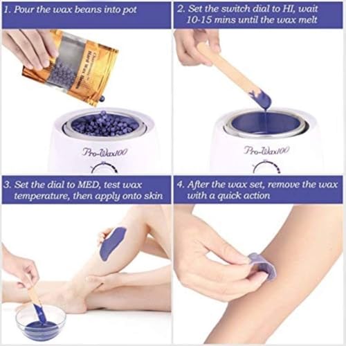Image of Waxing Kit Combo Wax Machine Wax Heater Warmer Hot Wax Heater with Hair Removal Wax Beans( 100 g )|Hair Removal Waxing Kit for Women (Multi - colour) (Wax Heater Kit) Brazilian wax