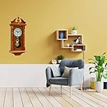 Traditional Oak Grandfather-Style Wall Clock with Chime