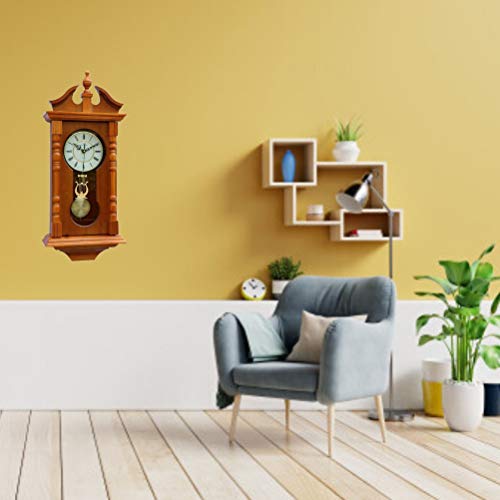 Vmarketingsite Wall Clocks: Grandfather Wood Wall Clock With Chime. Pendulum Wood Traditional Clock. Makes A Great Housewarming Or Birthday Gift (Oak) #TOP3