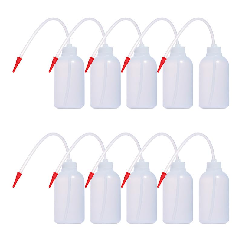 OCTA Laboratory Polypropylene Wash Bottle – (500ml Pack of 10) Squeeze Bottle with Angled Red Dispensing Nozzle for Controlled Flow – Ideal for Science Labs, Cleaning, and Industrial Use – BPA-Free-image-22