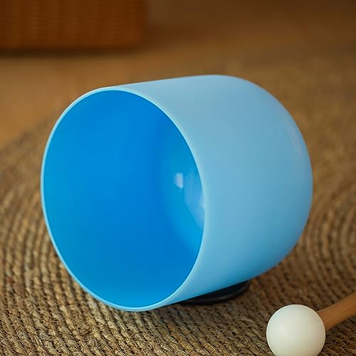 KVKA-7-12-Inch-432hz-Colored-Crystal-Singing-Bowl-Set-of-7pcs-Chakra-with-Heavy-Duty-Carrying-CaseRubber-Mallet