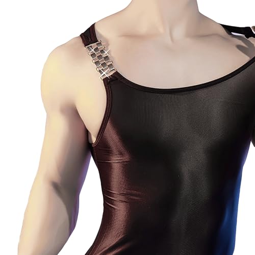 Men's Sheer Silky Vest Sleeveless Slim Undershirt Sexy Tank Top Workout Muscle Shirt Nightclub Party Rave Outfits4