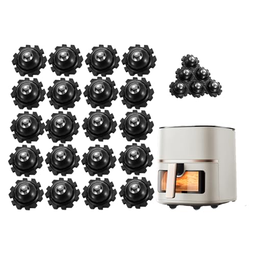 Self Adhesive Mini Caster Wheels, 360° Swivel Wheels for Furniture, 1 Inch Universal Appliance Stainless Steel Rollers, Low Profile Wheels For Kitchen Appliance, Storage Box, Trash Can (20 Pack)