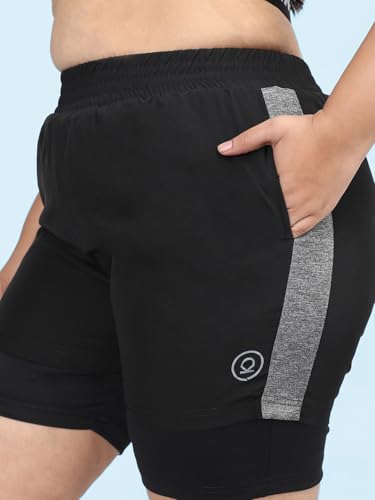 Image of CHKOKKO Gym Shorts for Women Workout Sports Running Quick Dry Fit Double Layer Inner Compression with Pockets Breathable Lightweight Wear