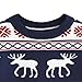 Colorful House Boys Girls Sweater Knit Christmas Cardigan Sweater Unisex Childs Blue Elk Deer（5Y-6Y）