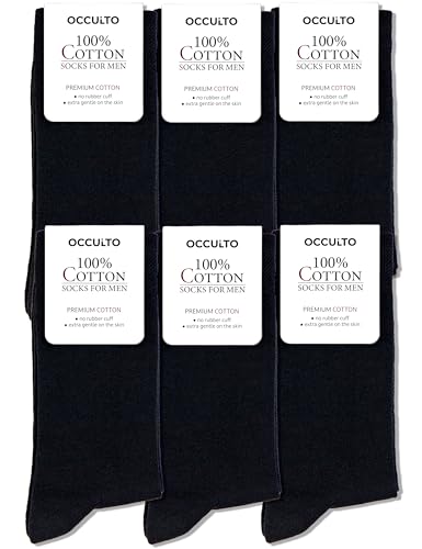 Men 100% Cotton Dress Socks Pack of 6 (model: Roland)