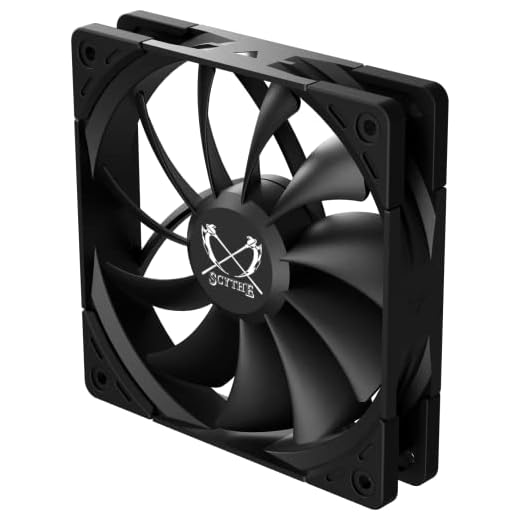 Scythe Kaze Flex II 120 PWN, 120mm x 25mm Air Flow Optimized Quiet Operating Computer Case Fan, Fluid Dynamic Bearing, 4-Pin Connector, Single Pack (Standard Edition - 1500 RPM)