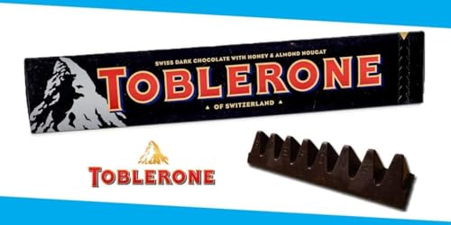 Image of Toblerone of Switzerland Combo Pack Chocolate Bars (Swiss Milk, Swiss Dark, Swiss Crunchy Almond, Swiss Milk Fruit & Nut),Pack of 4 (100gram Each) With Free Flavourito Kunafa Chocolate 20g By Decadent Foods