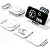 3 in 1 Charging Station for Apple Multiple Devices, Foldable Magnetic Fast Wireless Charger Dock, Travel Charging Pad for iPhone 17 16 15 14 13 12 Pro Max Plus Apple Watch Series & AirPods 4/3/2/Pro