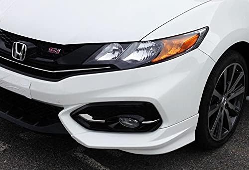2PCS Front Body Kit Bumper Lip Kit compatible with 2014-2015 Honda Civic 2-DR/Coupe, HFP-Style Splitter Trim Protection Spoiler, Air-Dam-Chin-Diffuser (Unpainted Matt Black)