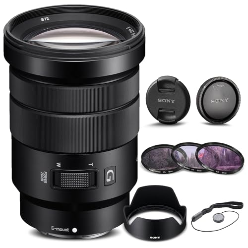 Sony E PZ 18-105mm f/4 G OSS Lens (SELP18105G) + Filter Kit + Lens Cap Keeper + Cleaning Kit + More...