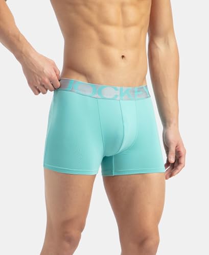 Image of Jockey IC28 Men's Tactel Microfiber Elastane Stretch Solid Trunk with Moisture Move Treatment