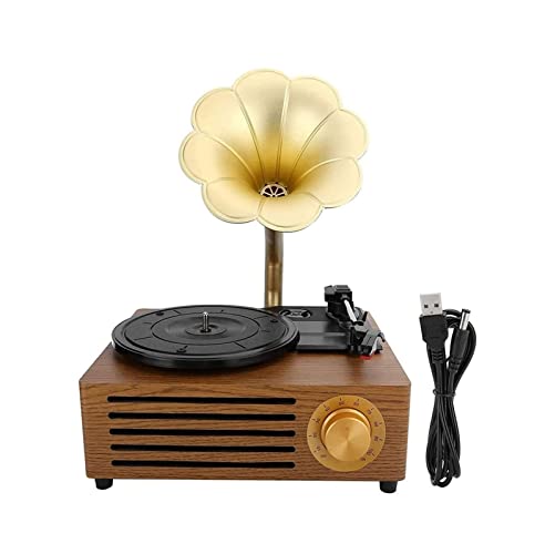 FBITE Haut-Parleur sans Fil pour Platine Vinyle phonographe, Style rétro Gramophone en Aluminium, pour Le Divertissement… - Les Beatles, Paul McCartney, John Lennon, RIngo Starr, George Harrison FBITE Haut-Parleur sans Fil pour Platine Vinyle phonographe, Style rétro Gramophone en Aluminium, pour Le Divertissement…