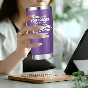 Gifts for Women - Sometimes You Forget You're Awesome Inspirational Coffee Mug Cup - Thank You Birthday Gifts for Women, Mom, Teacher - Purple 20 oz Tumbler Gifts for Women Sometimes You Forget Youre Awesome Inspirational Coffee Mug Cup Thank You Birthday Gifts for Women Mom Teacher Purple 20 oz Tumbler