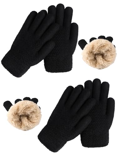 VZV Kinder Winterhandschuhe 2 Paar Schwarz