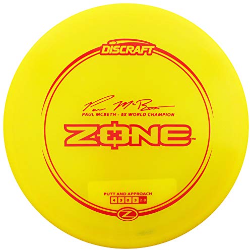 Discraft Paul McBeth Elite Z Zone | Overstable Putt & Approach Disc | Scramble Out of Any Position | Trusted by the Pros | Discraft Zone Disc Golf Approach Disc | Weight - 174g (Colors may vary)