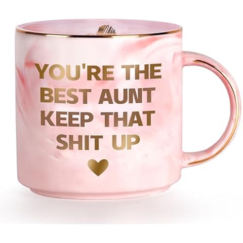 RioGree Christmas Aunt Gifts for Aunt From Niece Nephew - 12 OZ Coffee Mug - Aunt Christmas Gifts, Gift for Birthday Mothers Day, Funny Stocking Stuffers for Auntie, New Aunt, Auntie, Sister Cover