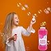 Pink 16oz Concentrated Bubble Solution 4-Pack, Refills up to 1.25 Gallons, Non-Toxic Concentrated Solution for Bubble Machines, Giant Bubble Wands, Bubble Gun and Blowers