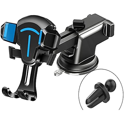 QIANYU Car Phone Mount,Suction Cup Phone Holder for Car Dashboard Windshield Air Vent Hands Free Clip Cell Phone Holder(Color:Blue) Cover