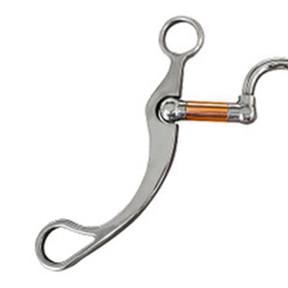 Orton Morso in acciaio inossidabile Morso per cavalli Morsi occidentali Snaffle Attrezzatura per addestramento per cavalli per allenamento della bocca Bit con porta in rame