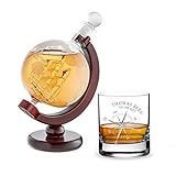 Photo Gallery amavel set da whisky caraffa mappamondo, tumbler con incisione bussola personalizzata con nome e data, bicchieri in vetro, accessori cucina Photo Gallery amavel set da whisky caraffa mappamondo, tumbler con incisione bussola personalizzata con nome e data, bicchieri in vetro, accessori cucina