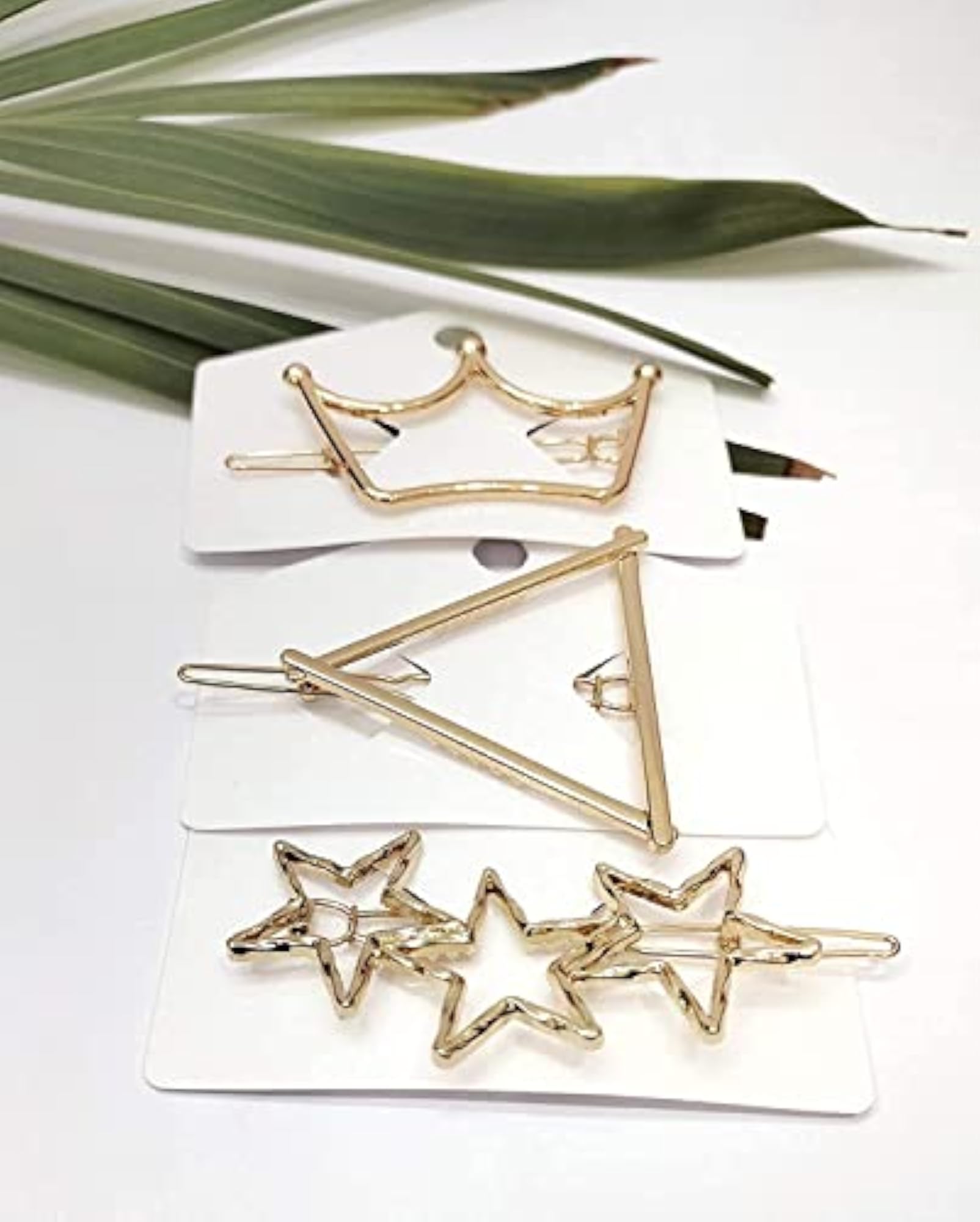 6pc Stylish Metal Geometric Design Hair Clips for Women