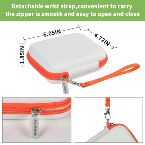Image of ALKOO Case for LaCie Rugged Mini 1TB /2TB /4TB /5TB External Hard Drive | Portable HDD Holder, Cable Pocket, SD Card Storage, for Photographers, Creators, Students, Office, Travel, Case Only, White