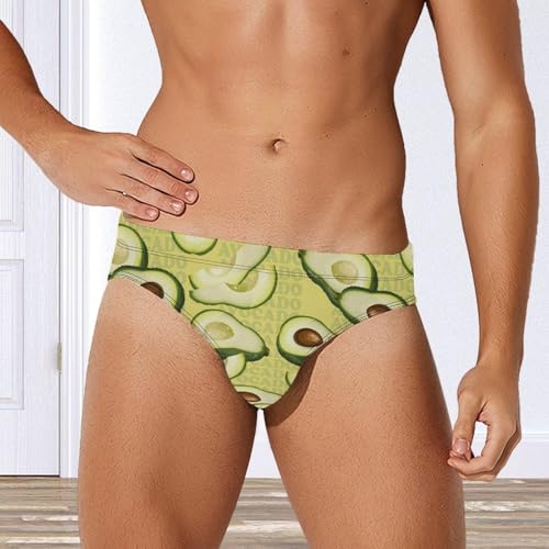 Avocados Fruit Mens Swim Briefs Quick Dry Swimming Trunks Training Swimsuit Low Rise Swimwear4