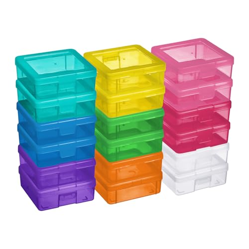 novelinks Plastic Clear Storage Containers for Organizing, Craft Storage Organizers
