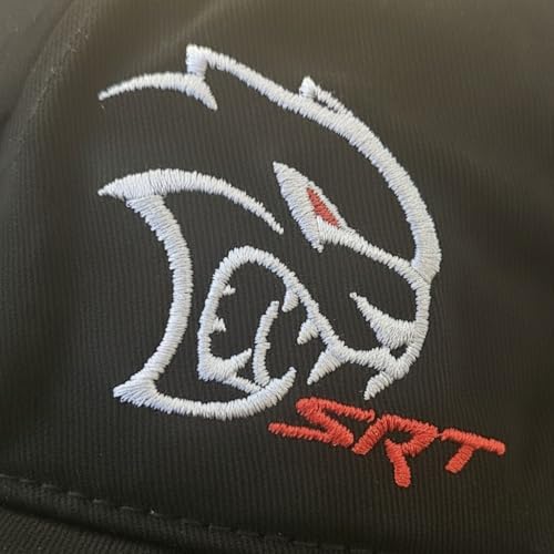 Chapeau brodé Dodge SRT Hellcat Redeye confortable en toile noire - 5