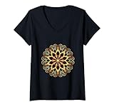 Photo Gallery geometria sacra fuoco filigrana mandala da fiamme maglietta con collo a v Photo Gallery geometria sacra fuoco filigrana mandala da fiamme maglietta con collo a v
