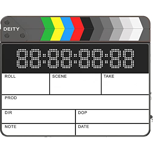 Image of Deity TC-SL1 Wireless Bluetooth-Enabled Timecode Smart Clapper Slate with Wooden Clapper, Dual NP-F550 Battery Bays, and USB-C Charging