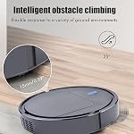 3 in 1 Smart Robotic Automatic Smart Vacuum Cleaner Robot Home Cleaning Machine for Floors Pet Hair Dust (Black)