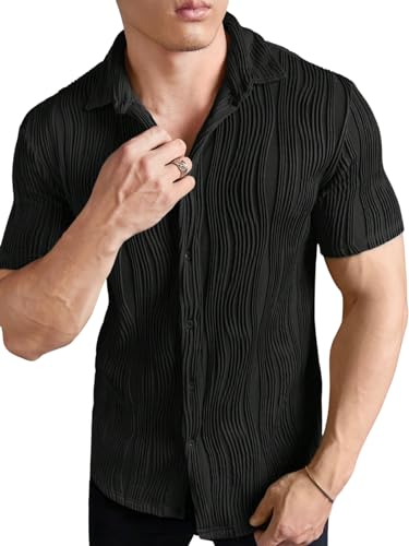 Image of DHRUVI TRENDZ Shirt for Men | Mens Casual Shirt | Men Stylish Shirt | Men Textured Shirt | Men's Regular Fit | Men Formal Shirt | Men's Solid Slim Fit